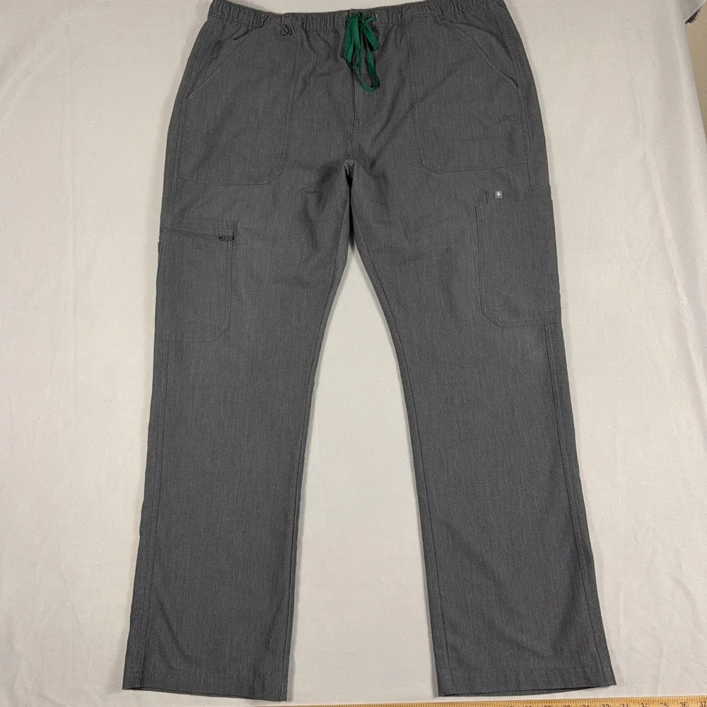 FIGS Men's Cairo Cargo Scrub Pants Technical Collection XXL Heather Grey